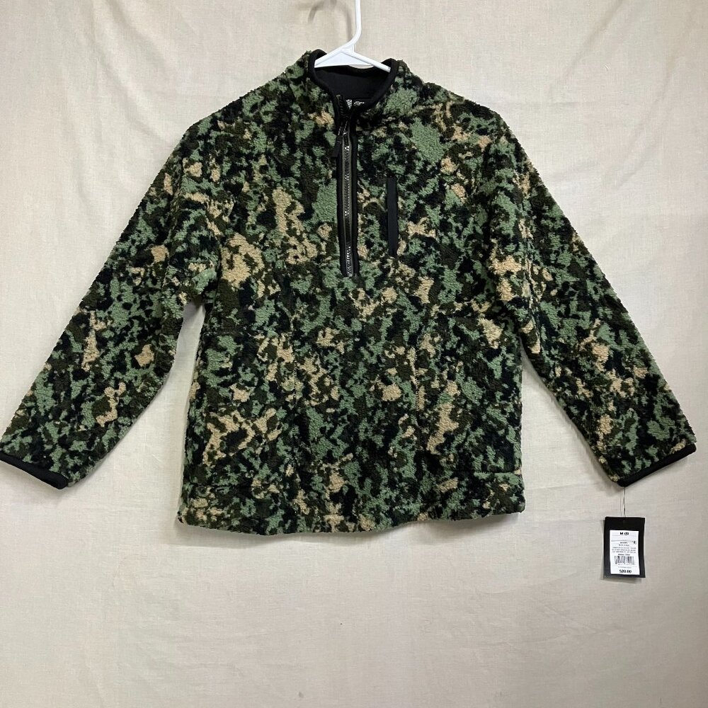 Art Class Kids M (8) Camouflage 1/4 Zip Fleece Pullover Jacket Pockets